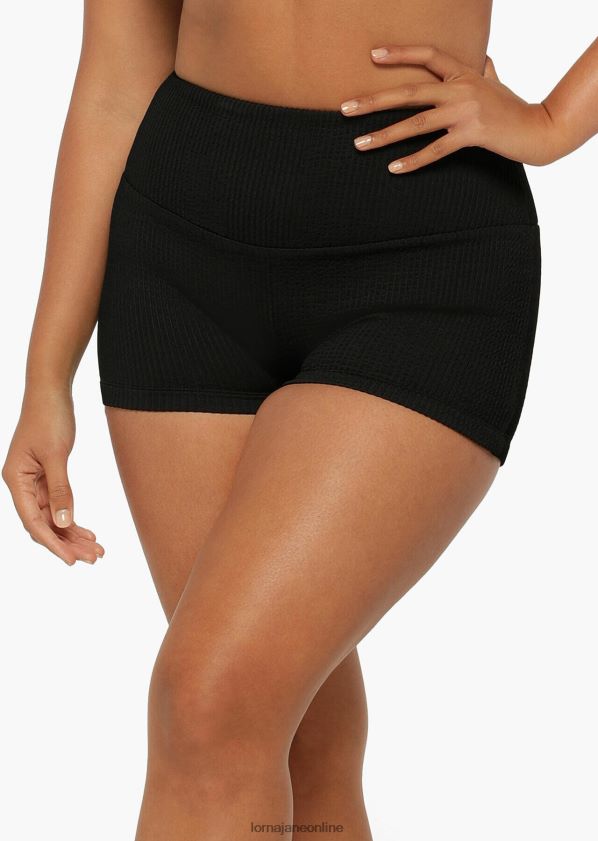 Lorna Jane Gewellte Badeshorts im Urlaubs-Hype ZR60X421 Bekleidung Schwarz Frauen