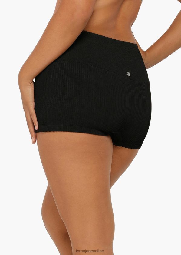 Lorna Jane Gewellte Badeshorts im Urlaubs-Hype ZR60X421 Bekleidung Schwarz Frauen