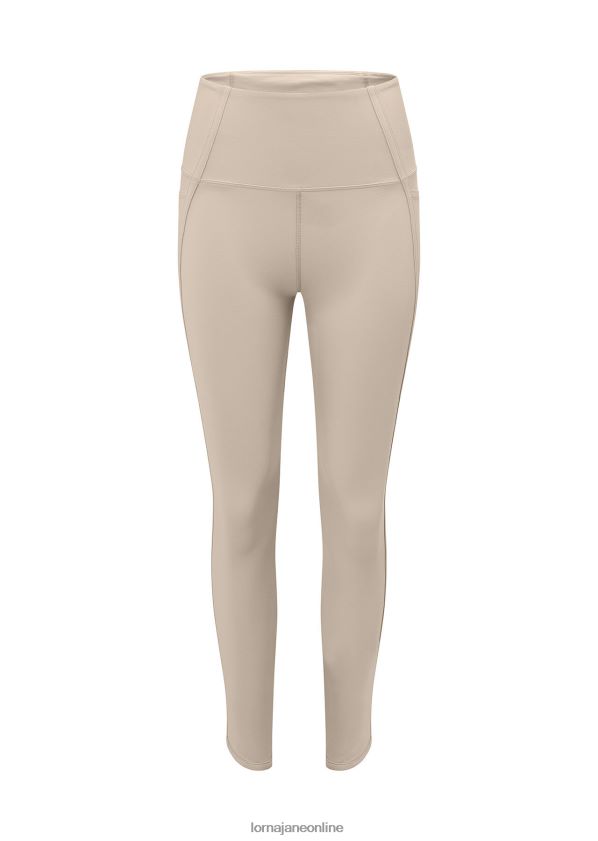 Lorna Jane Hochgefaltete Booty-Knöchelbeißer-Leggings ZR60X168 Bekleidung cremefarben Frauen
