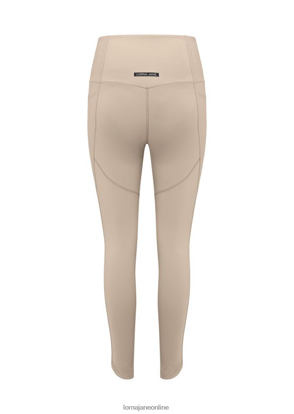 Lorna Jane Hochgefaltete Booty-Knöchelbeißer-Leggings ZR60X168 Bekleidung cremefarben Frauen