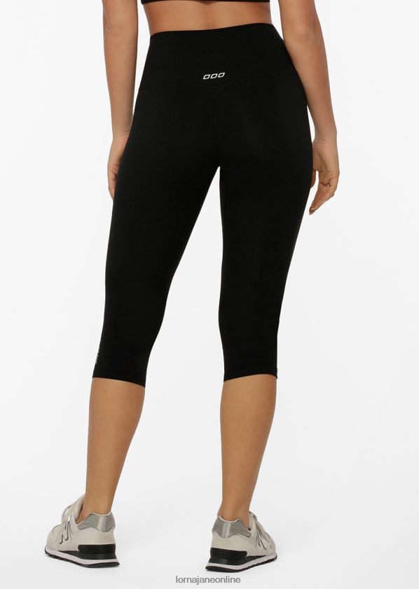 Lorna Jane Hochgefaltete Lotus 7/8-Leggings ZR60X442 Bekleidung Schwarz Frauen