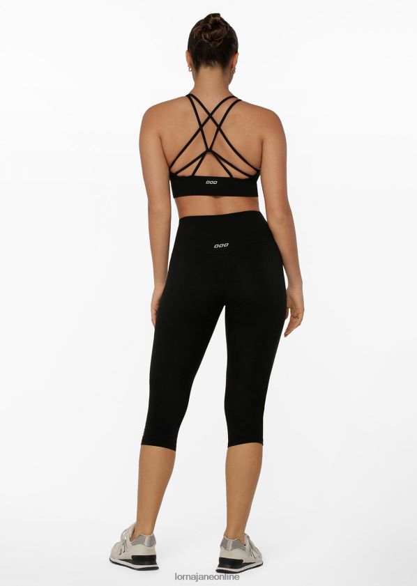 Lorna Jane Hochgefaltete Lotus 7/8-Leggings ZR60X442 Bekleidung Schwarz Frauen