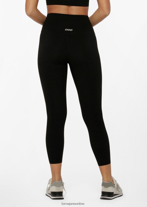 Lorna Jane Hochgefaltete Lotus-Knöchelbeißer-Leggings ZR60X445 Bekleidung Schwarz Frauen