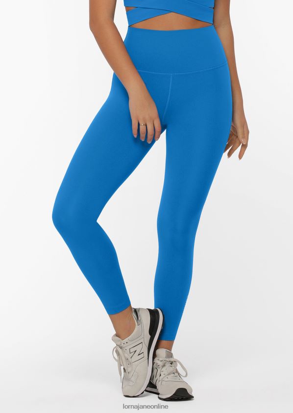 Lorna Jane Hochgefaltete Lotus-Knöchelbeißer-Leggings ohne Scheuern ZR60X375 Bekleidung Kornblume Frauen