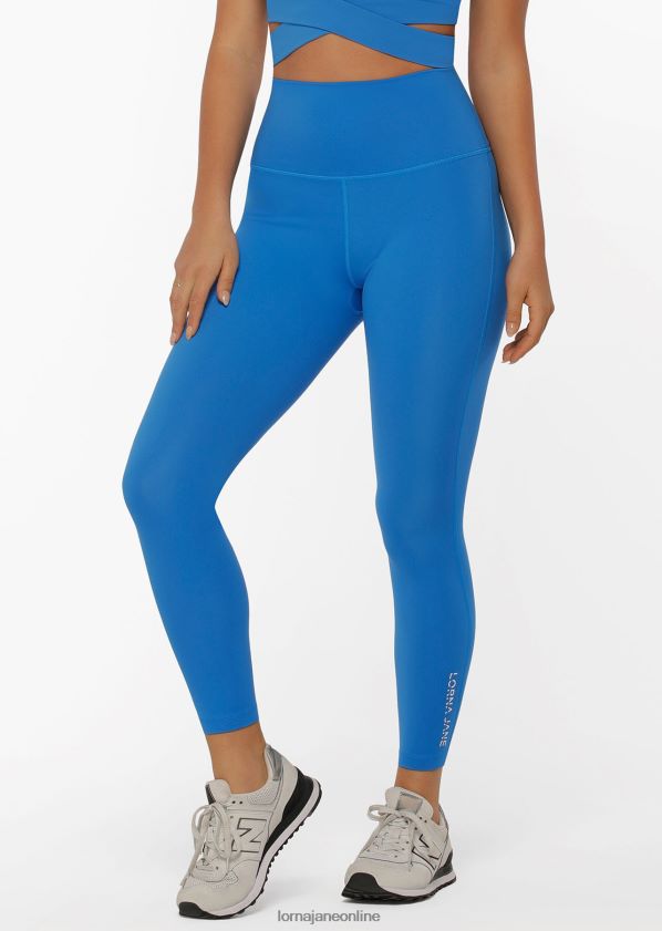 Lorna Jane Hochgefaltete Lotus-Knöchelbeißer-Leggings ohne Scheuern ZR60X375 Bekleidung Kornblume Frauen