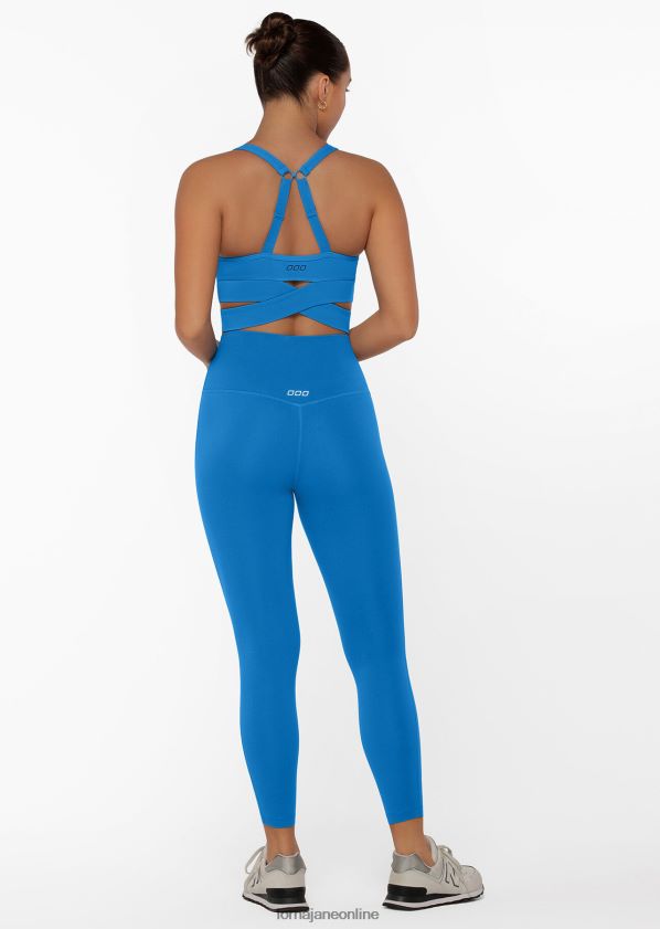 Lorna Jane Hochgefaltete Lotus-Knöchelbeißer-Leggings ohne Scheuern ZR60X375 Bekleidung Kornblume Frauen