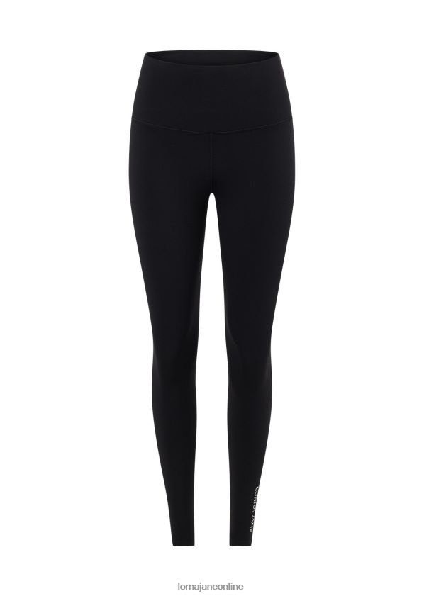 Lorna Jane Hochgefaltete Lotus-Leggings in voller Länge ZR60X444 Bekleidung Schwarz Frauen