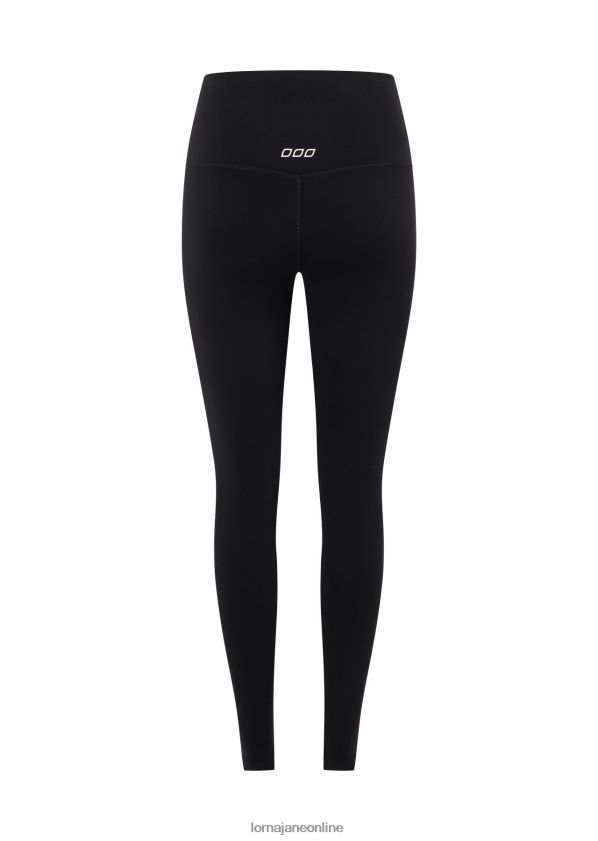 Lorna Jane Hochgefaltete Lotus-Leggings in voller Länge ZR60X444 Bekleidung Schwarz Frauen