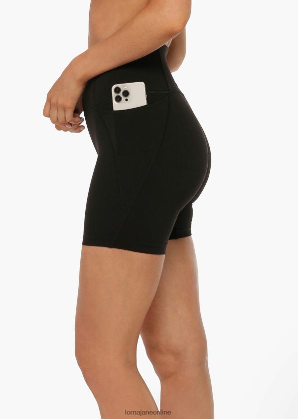 Lorna Jane Hochgefaltete No-Ride-Fahrradshorts aus recyceltem Material ZR60X86 Bekleidung Schwarz Frauen