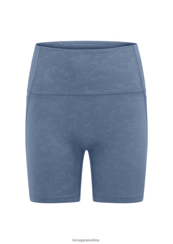 Lorna Jane Hochklappbare No-Ride-Fahrradshorts ZR60X97 Bekleidung neblig blau gewaschen Frauen