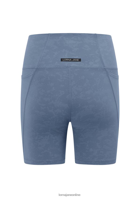 Lorna Jane Hochklappbare No-Ride-Fahrradshorts ZR60X97 Bekleidung neblig blau gewaschen Frauen
