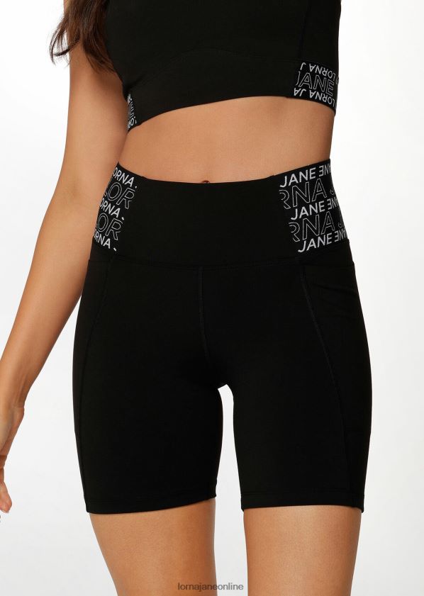Lorna Jane Hochwertige Handy-Pocket-Bike-Shorts ZR60X275 Bekleidung Schwarz Frauen