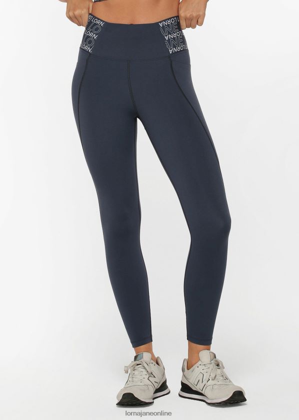 Lorna Jane Hochwertige Knöchelbeißer-Leggings mit Handytasche ZR60X268 Bekleidung Nachtblau Frauen