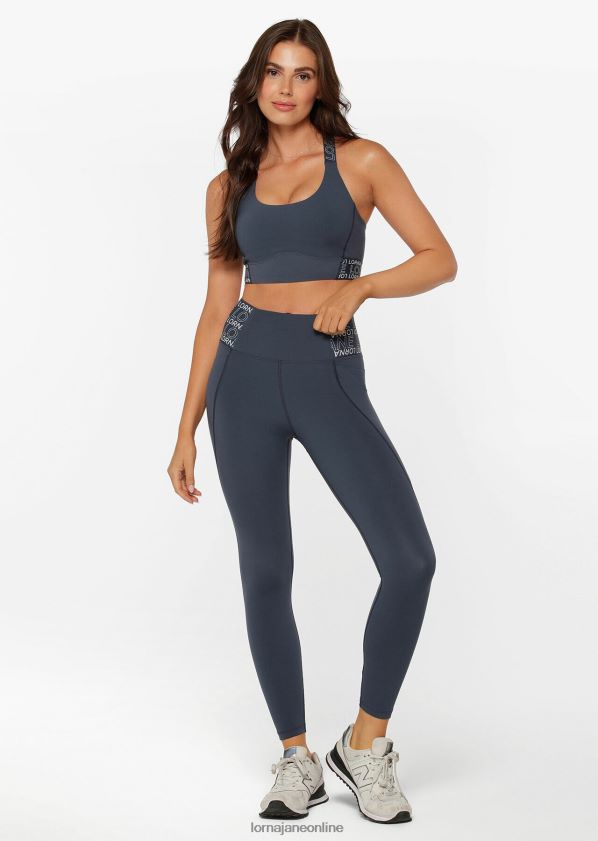Lorna Jane Hochwertige Knöchelbeißer-Leggings mit Handytasche ZR60X268 Bekleidung Nachtblau Frauen