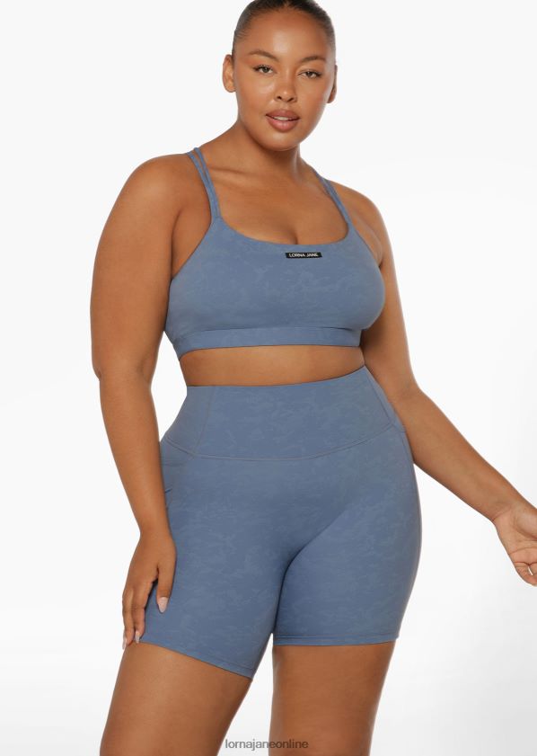 Lorna Jane In- und Out-Sport-BH ZR60X88 Bekleidung neblig blau gewaschen Frauen