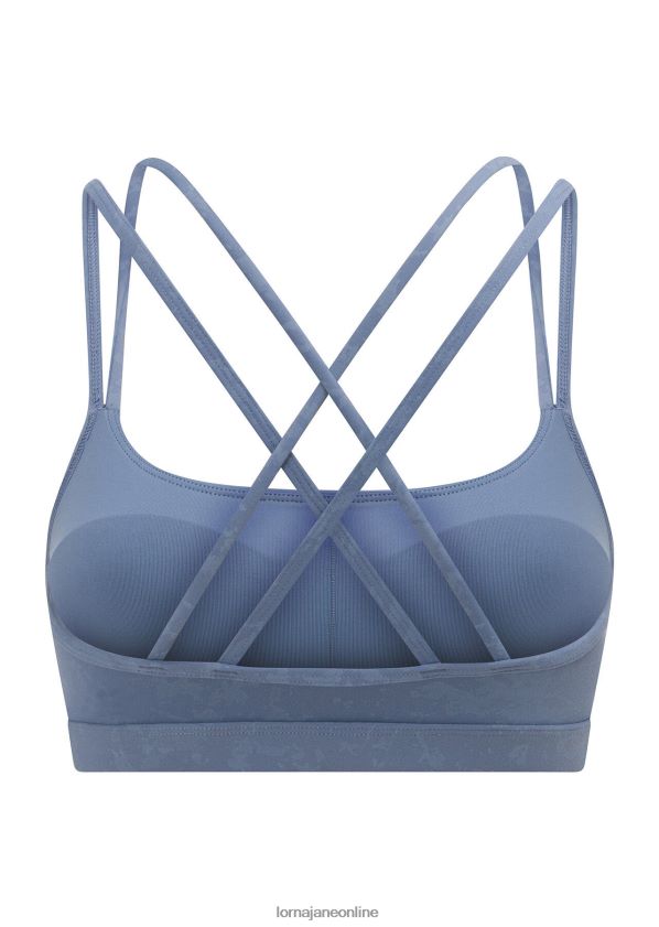 Lorna Jane In- und Out-Sport-BH ZR60X88 Bekleidung neblig blau gewaschen Frauen