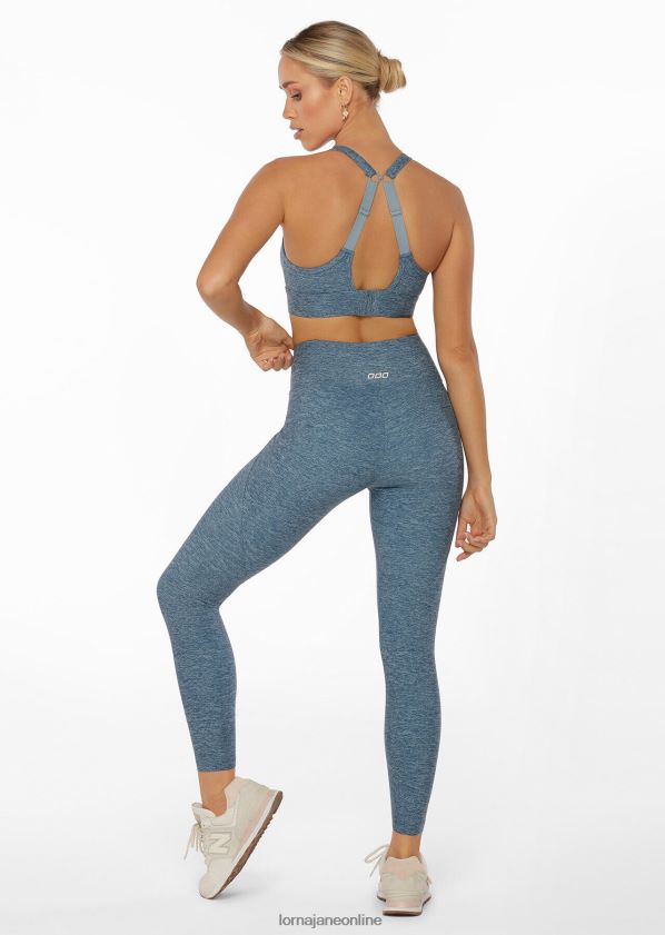 Lorna Jane Knöchelbeißer-Leggings mit Handytasche von Amy ZR60X475 Bekleidung verwaschener blauer Mergeldruck Frauen