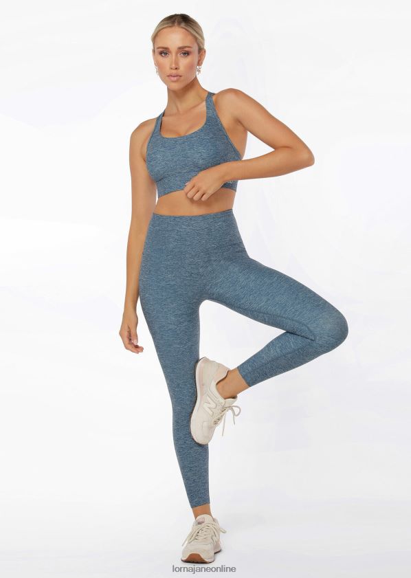 Lorna Jane Knöchelbeißer-Leggings mit Handytasche von Amy ZR60X475 Bekleidung verwaschener blauer Mergeldruck Frauen