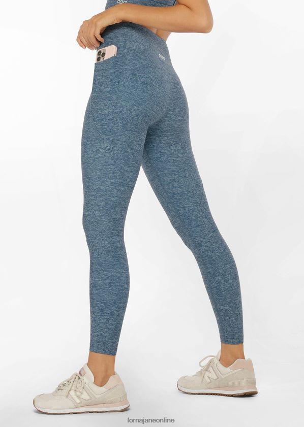 Lorna Jane Knöchelbeißer-Leggings mit Handytasche von Amy ZR60X475 Bekleidung verwaschener blauer Mergeldruck Frauen