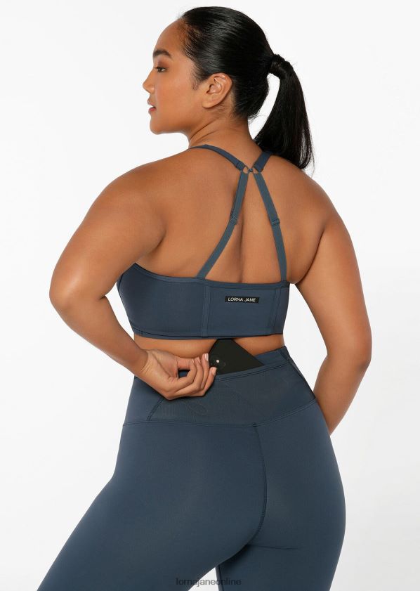 Lorna Jane Knöchelbeißer-Leggings mit Netz-Handytasche ZR60X306 Bekleidung blasses Indigo Frauen