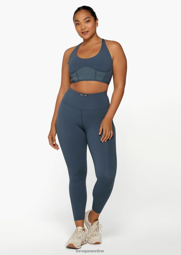 Lorna Jane Knöchelbeißer-Leggings mit Netz-Handytasche ZR60X306 Bekleidung blasses Indigo Frauen