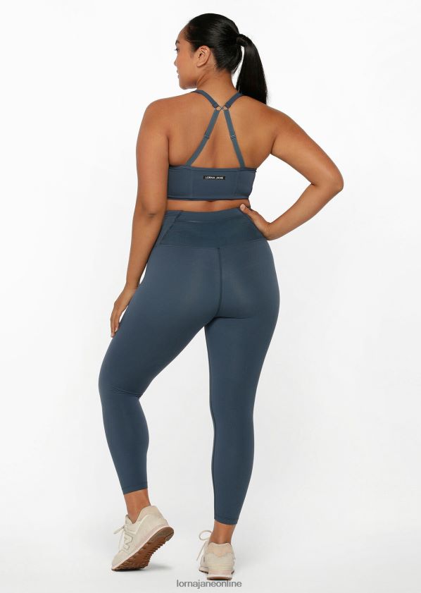 Lorna Jane Knöchelbeißer-Leggings mit Netz-Handytasche ZR60X306 Bekleidung blasses Indigo Frauen