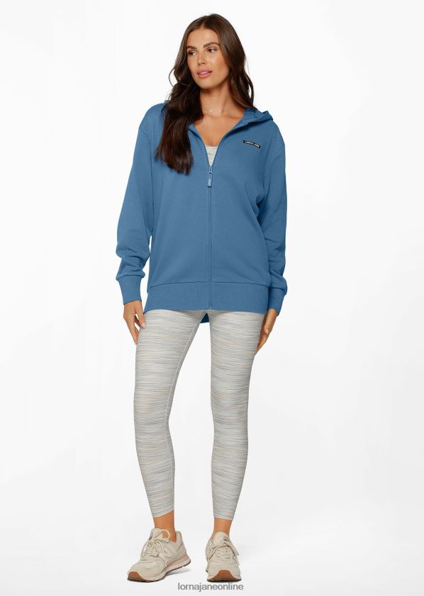 Lorna Jane LJ Athletic Terry Kapuzenpullover mit Reißverschluss ZR60X278 Bekleidung kosmischer Staub Frauen