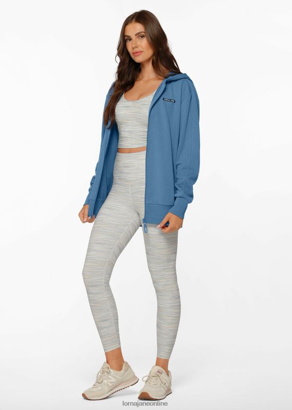 Lorna Jane LJ Athletic Terry Kapuzenpullover mit Reißverschluss ZR60X278 Bekleidung kosmischer Staub Frauen