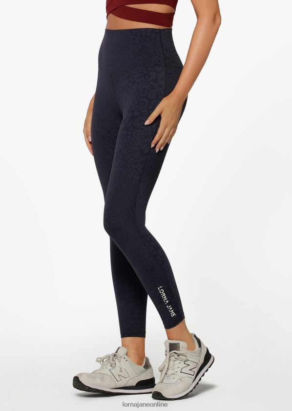 Lorna Jane LJ Cloud Lotus No Chafe Leggings in voller Länge ZR60X257 Bekleidung französischer Marineleopard Frauen