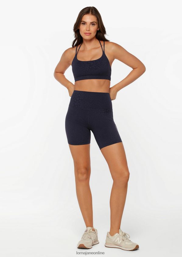 Lorna Jane LJ Cloud No Chafe Fahrradshorts ZR60X286 Bekleidung französischer Marineleopard Frauen