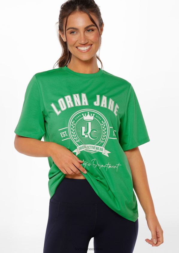 Lorna Jane LJ College entspanntes T-Shirt ZR60X128 Bekleidung Mojito Frauen