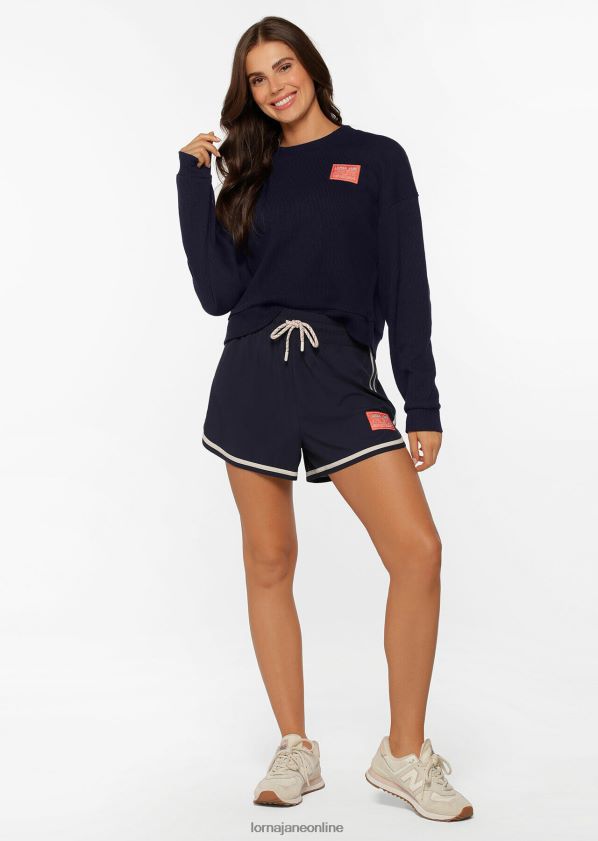 Lorna Jane LJ Retro-Sportshorts ZR60X261 Bekleidung Französische Marine Frauen