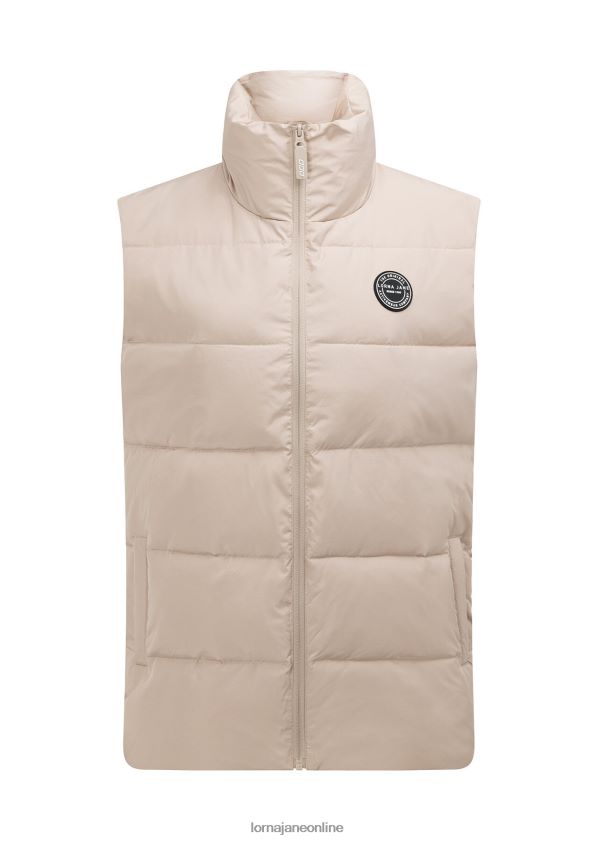 Lorna Jane Lange Pufferweste ZR60X94 Bekleidung cremefarben Frauen