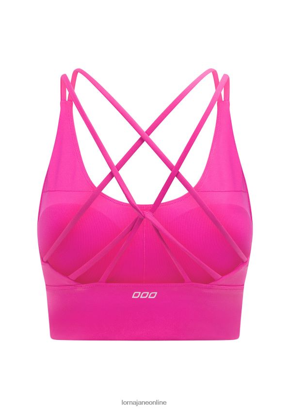 Lorna Jane Lotus Longline-Sport-BH ZR60X108 Bekleidung leuchtend rosa Frauen