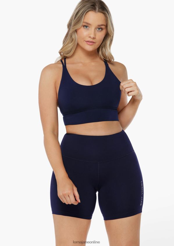 Lorna Jane Lotus Longline-Sport-BH ZR60X109 Bekleidung Französische Marine Frauen