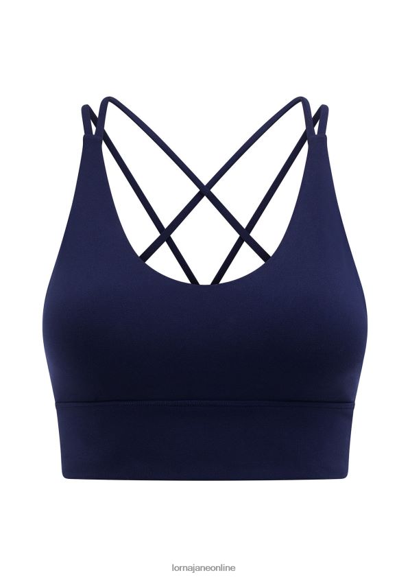Lorna Jane Lotus Longline-Sport-BH ZR60X109 Bekleidung Französische Marine Frauen