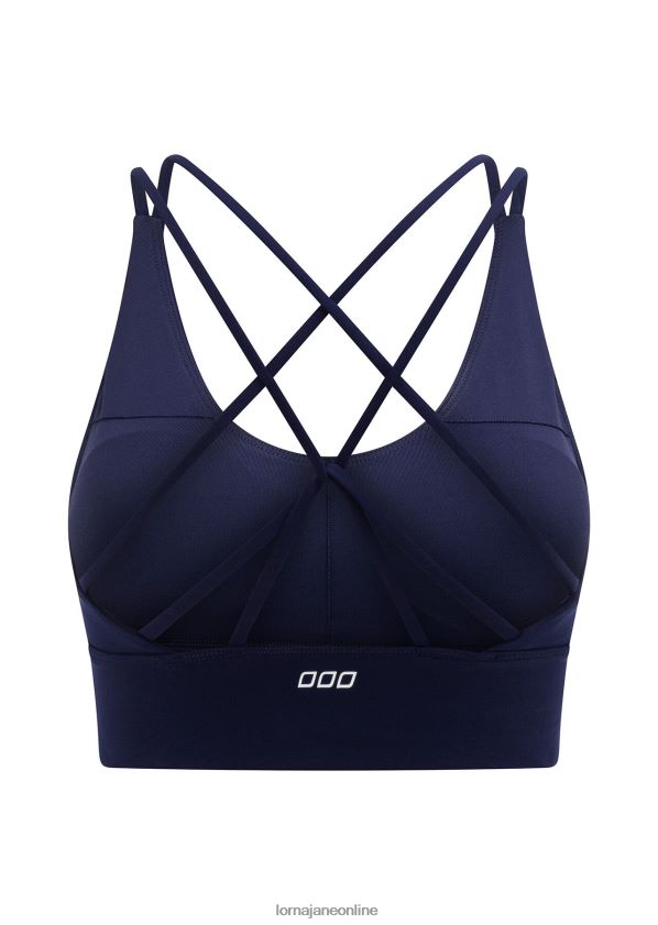 Lorna Jane Lotus Longline-Sport-BH ZR60X109 Bekleidung Französische Marine Frauen