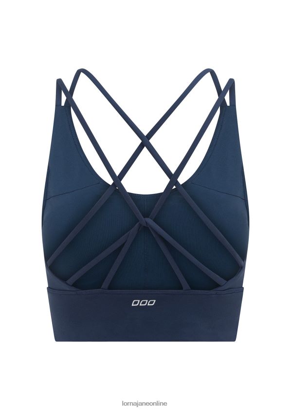 Lorna Jane Lotus Longline-Sport-BH ZR60X133 Bekleidung Nachtblau Frauen
