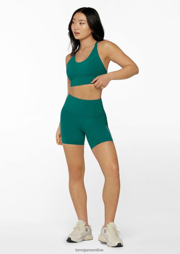 Lorna Jane Lotus Longline-Sport-BH ZR60X165 Bekleidung dunkles Blaugrün Frauen