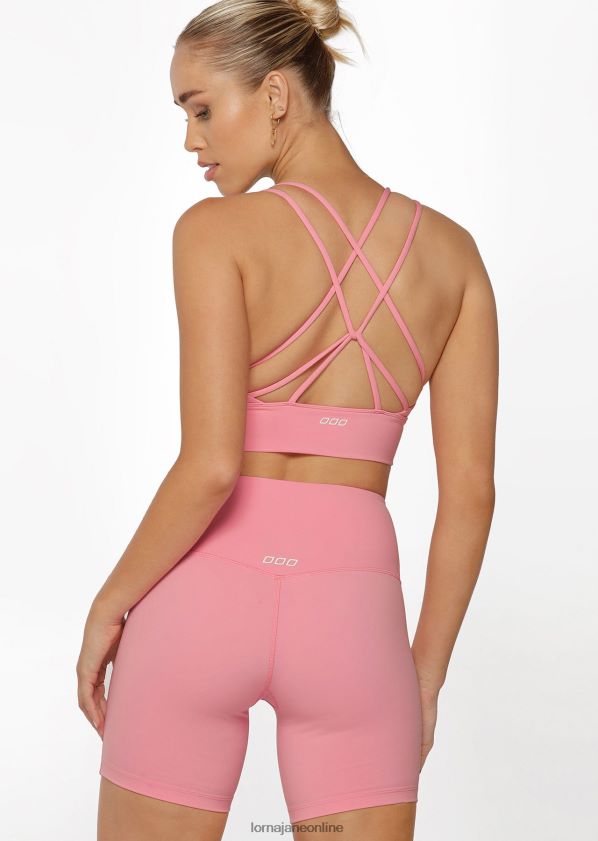 Lorna Jane Lotus Longline-Sport-BH ZR60X166 Bekleidung lebendiger Kaugummi Frauen