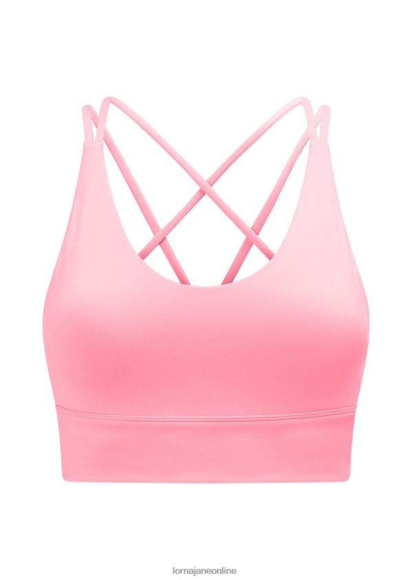 Lorna Jane Lotus Longline-Sport-BH ZR60X166 Bekleidung lebendiger Kaugummi Frauen