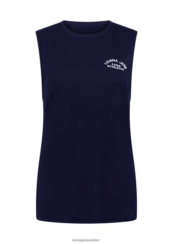 Lorna Jane Lotus-Muskel-Tank ZR60X354 Bekleidung Französische Marine Frauen