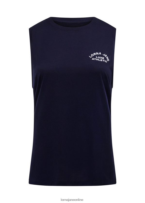 Lorna Jane Lotus-Muskel-Tank ZR60X48 Bekleidung Französische Marine Frauen