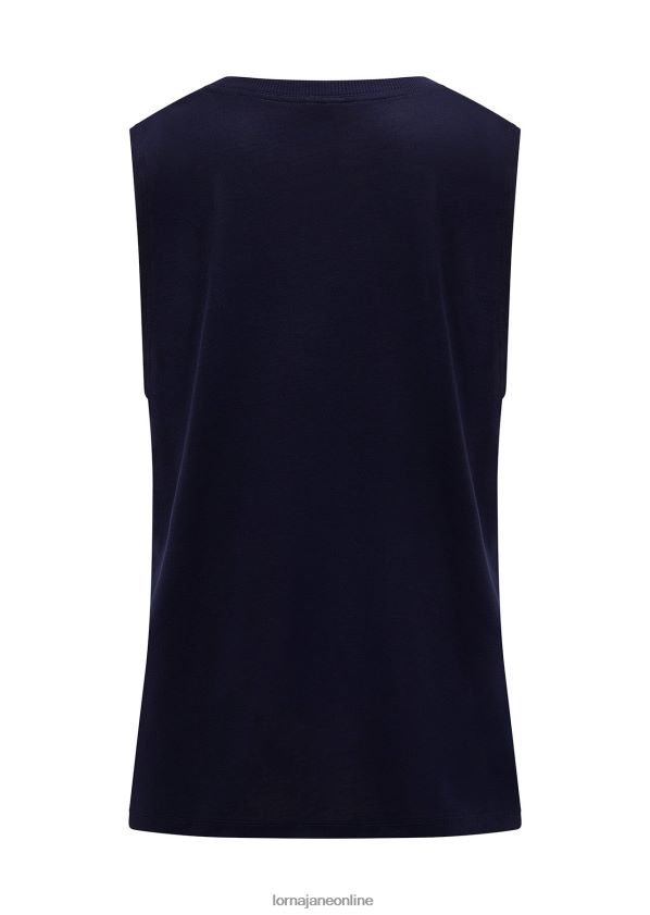 Lorna Jane Lotus-Muskel-Tank ZR60X48 Bekleidung Französische Marine Frauen