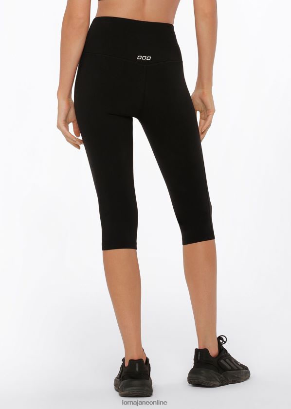 Lorna Jane Lotus No Chafe 3/4-Leggings ZR60X464 Bekleidung Schwarz Frauen
