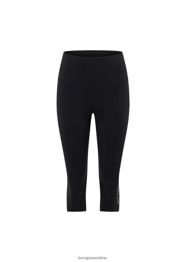 Lorna Jane Lotus No Chafe 3/4-Leggings ZR60X464 Bekleidung Schwarz Frauen