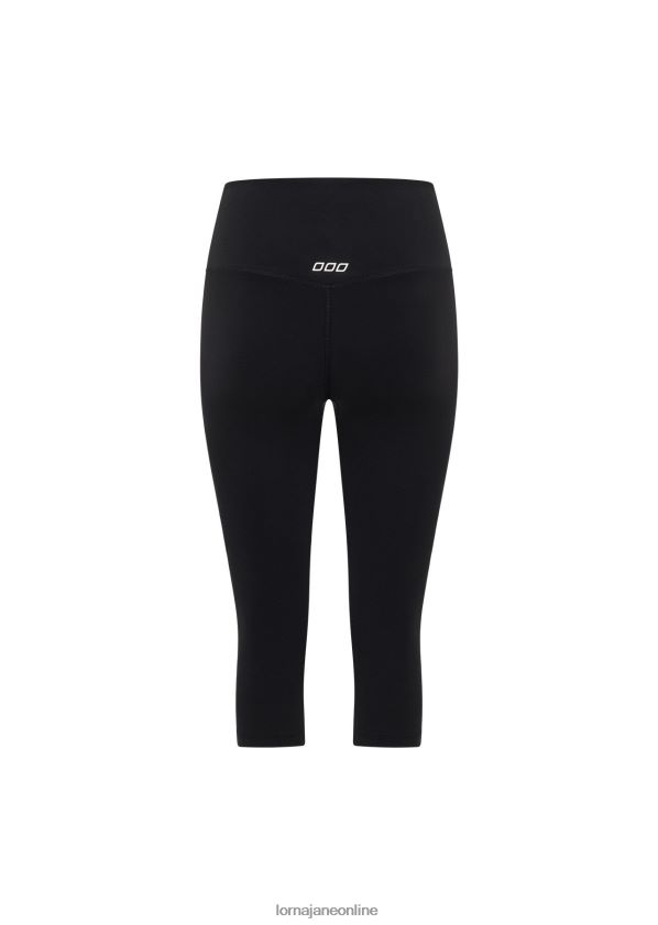 Lorna Jane Lotus No Chafe 3/4-Leggings ZR60X464 Bekleidung Schwarz Frauen