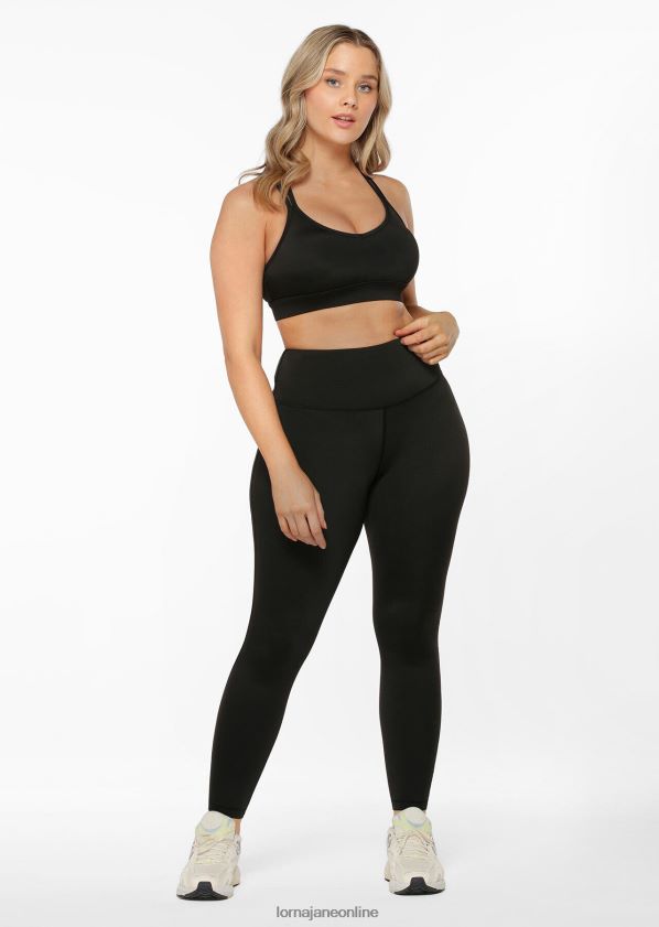 Lorna Jane Lotus No Chafe Cool Touch Ankle Biter Leggings ZR60X213 Bekleidung Schwarz Frauen