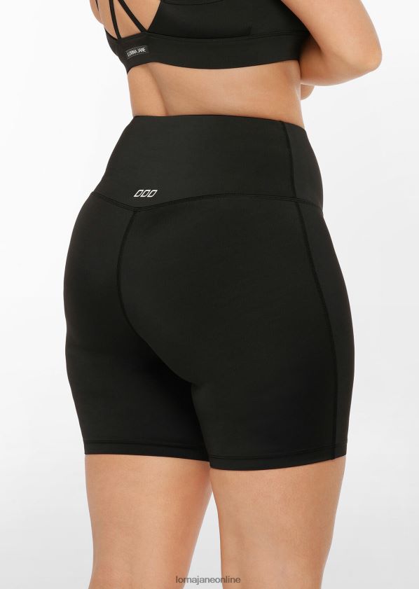 Lorna Jane Lotus No Chafe Cool Touch Fahrradshorts ZR60X200 Bekleidung Schwarz Frauen