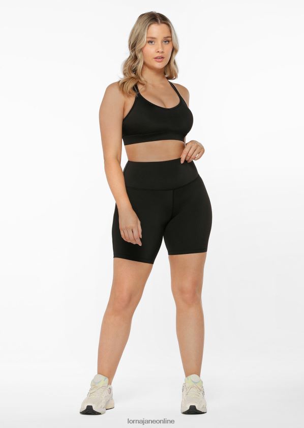 Lorna Jane Lotus No Chafe Cool Touch Fahrradshorts ZR60X200 Bekleidung Schwarz Frauen